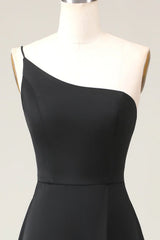 A-line Chiffon One Shoulder Floor Length Bridesmaid Dress