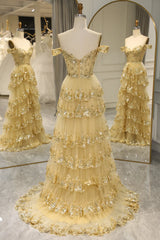 Wholesale Gorgeous Shiny A-Line Long Tiered Corset Prom Dress With Sequined Appliques prom dresses shops