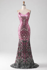 Wholesale Purple Sparkly Stylish Mermaid Backless Long Corset Prom Dress prom dresses with long sleeves