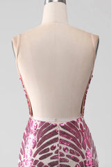 Wholesale Purple Sparkly Stylish Mermaid Backless Long Corset Prom Dress prom dresses with long sleeves
