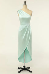 Sheath One Shoulder Bridesmaid Dress
