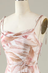Blush Floral Boho Mermaid Bridesmaid Dress