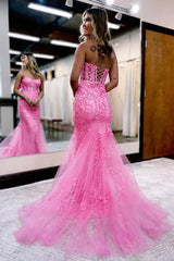 Yellow Floral Lace Long Prom Dress Mermaid Sweetheart Graduation Dresses