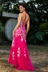 Aimishang Elegant Mermaid Prom Dresses Sweep Train Dress Evening Dress Applique