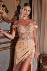 Aimishang Elegant Prom Dresses Fitted 3D Floral Corset Gown Evening Dress