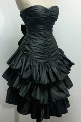 Aimishang Elegant Prom Dresses Strapless Black A Line Short Prom Dress Layered Party Dress Dresses Gowns Evening Dresses