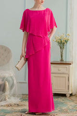 A-line Long Chiffon Bridesmaid Dress With Beading