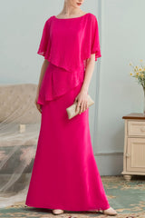 A-line Long Chiffon Bridesmaid Dress With Beading