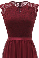 Navy Lace Formal Party Dress