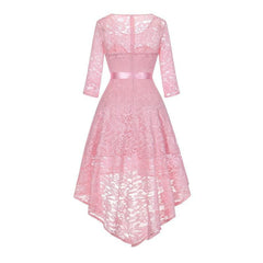 A| Bridelily Women's 1/2 Sleeves Lace Short Prom Formal Casual Swing Party Cocktail Dresses