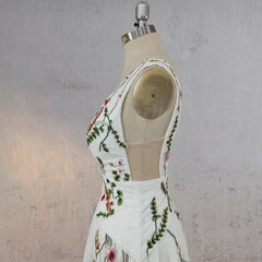 A-Line Flower Appliqued Majesty Wedding Dress