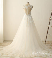 A Line Lace Ivory Boho Wedding Dresses Sweetheart Sleeveless
