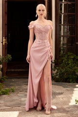 Cinderella Divine CD0186 Corset Long Prom Dress