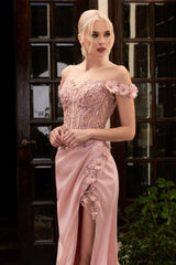Cinderella Divine CD0186 Corset Long Prom Dress