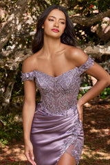 Cinderella Divine CD0186 Corset Long Prom Dress