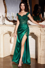 Cinderella Divine CD0186 Corset Long Prom Dress