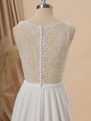 A-line Taffeta V-neck Appliques Lace Sweep Train Wedding Dress