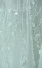 A-Line Sweetheart Sleeveless Zipper Beading Tulle Appliqued Wedding Dress