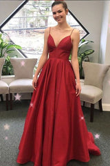 Sexy Prom Dress V Neckline, Evening Dress, Dance Dresses, Graduation School Party Gown