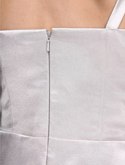 Sheath / Column Mother of the Bride Dress Two Piece Spaghetti Strap Floor Length Stretch Satin Sleeveless yes with Pleats