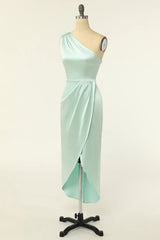 Sheath One Shoulder Bridesmaid Dress