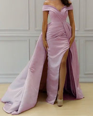 Mermaid Prom Dresses Side Split Off The Shoulder