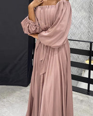 Cold Shoulder Prom Dresses Chiffon Long Sleeves