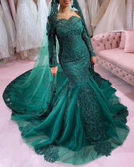Lace Mermaid Dresses Off The Shoulder Long Sleeves