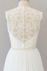 Amazing Beading Lace Tulle A-line Wedding Dress