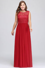 Amazing Jewel Neck Lace Chiffon Evening Dress Sleveless Floor Length Formal Dress