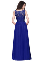 Amazing Jewel Neck Lace Chiffon Evening Dress Sleveless Floor Length Formal Dress