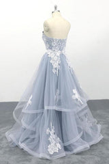 Amazing Strapless Lace Tulle A-line Wedding Dress