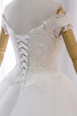 Amazing V-neck Lace Tulle Ball Gown Wedding Dress