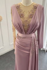 Amazing V-Neck Mermaid Evening Dress with Appliques