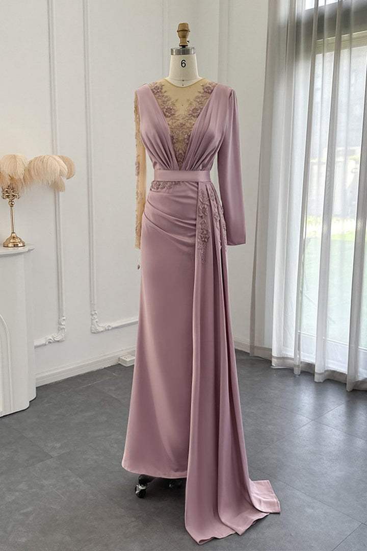 Amazing V-Neck Mermaid Evening Dress with Appliques