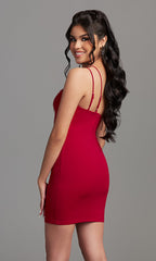 One-Shoulder Ruched Short Junior Dance Dress
