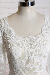 Appliques Long Sleeve Chiffon A-line Wedding Dress