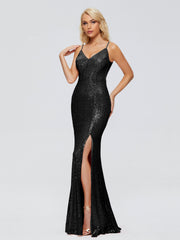 Athena Straps Sequins Prom Dresses