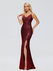 Athena Straps Sequins Prom Dresses
