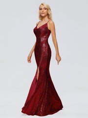 Athena Straps Sequins Prom Dresses