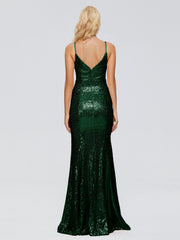 Athena Straps Sequins Prom Dresses