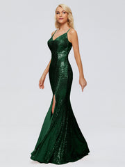 Athena Straps Sequins Prom Dresses