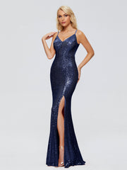 Athena Straps Sequins Prom Dresses