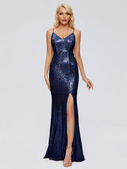 Athena Straps Sequins Prom Dresses