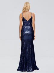 Athena Straps Sequins Prom Dresses