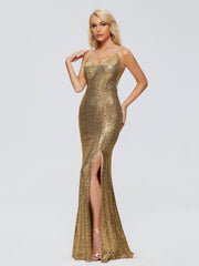 Athena Straps Sequins Prom Dresses