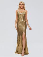 Athena Straps Sequins Prom Dresses