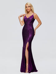 Athena Straps Sequins Prom Dresses