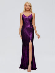 Athena Straps Sequins Prom Dresses