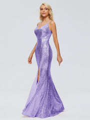 Athena Straps Sequins Prom Dresses